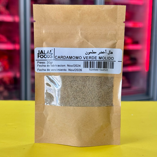 CARDAMOMO VERDE MOLIDO JALAL FOODS 30gr هال أخضر مطحون