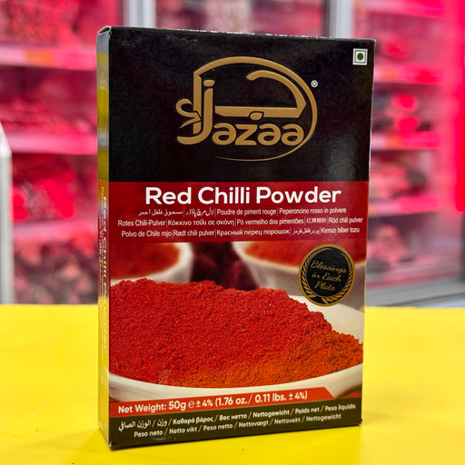 CHILE ROJO PICANTE MOLIDO JAZAA 50gr فلفل أحمر حار مطحون